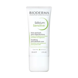Bioderma S&eacute;bium Sensitive Soothing Anti-Blemish Care &mdash; заспокійливий крем для чутливої проблемної шкіри, 30ml