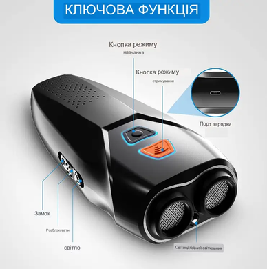 Відлякувач для собак із ліхтариком Ultrasonic PU 70