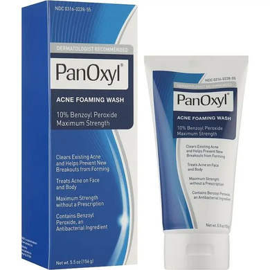 156ml PanOxyl Acne Foaming Wash Гель/пінка для чутливої ​​та проблемної шкіри з Акне