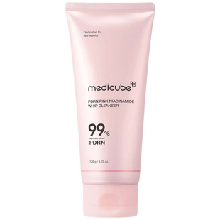 Medicube PDRN Pink Niacinamide Whip Cleanser &mdash; очищувальна пінка з PDRN та 2% ніацинаміду, 120 мл