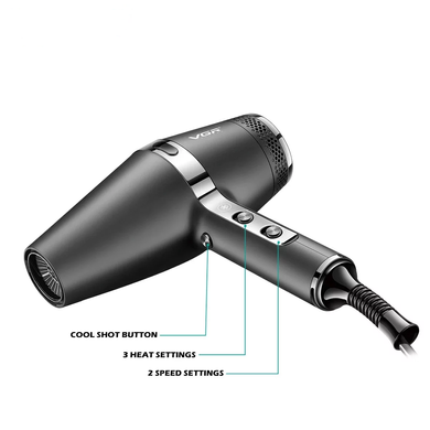 Фен для волос профессиональный VGR V-451 Professional Salon Hair Dryer 2000W