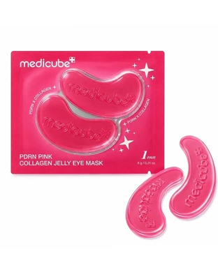 Medicube PDRN Pink Collagen Jelly Eye Mask &mdash; зволожувальні гідрогелеві патчі для очей з PDRN і колагеном, 12 шт