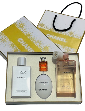 Подарочный набор Chanel Coco Mademoiselle 4в1 (парфюм, лосьон для тела, гель для душа, крем для рук)