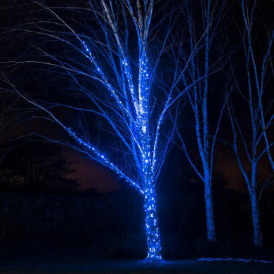 Гірлянда вулична нитка | String Light Prof | 10 метрів | 100 led Синій, Чорний провід