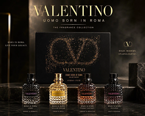 Valentino Born in Roma Gift Set 4&times;30 мл &mdash; подарочный набор парфюмов