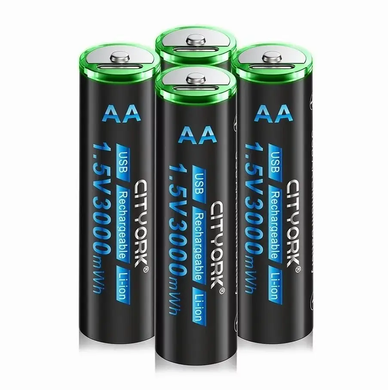 Аккумулятор AA с зарядкой Type C 1.5v 3000mah Cityork